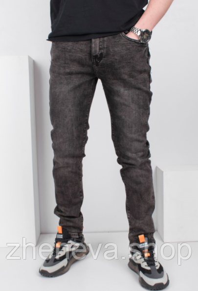 Стильные Мужские Темно Серые Джинсы, Полубатал,р 29,30,31,32,34,36,38 ...
