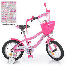 Велосипед для дівчинки з корзинкою Profi Unicorn 14241-1, колеса 14 дюймів