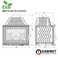 Камінна топка KAWMET W17 (16.1 kW) EKO, фото 3