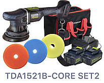 Набір акумуляторна біщаточна полірувальна ексцентрикова машина 21В, TITAN TDA1521-CORE SET2
