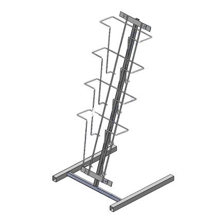 Стійка настільна під журнали похила 4 клітинки, фото 2