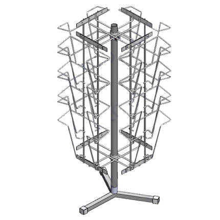 Стійка настільна обертається під журнали 16 клітинок, фото 2