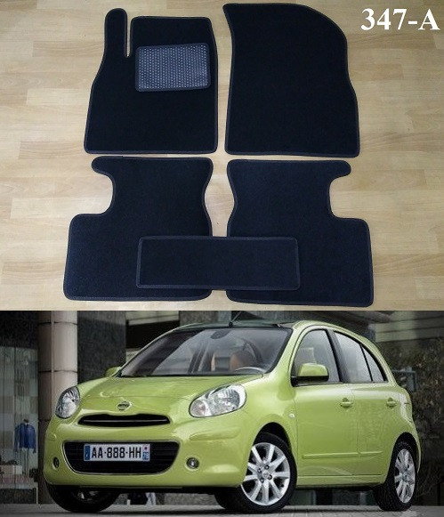 Ворсові килимки на Nissan Micra К13 '10-17