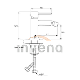 Змішувач для біде Invena Glamour BB-02-009 золотий, фото 2