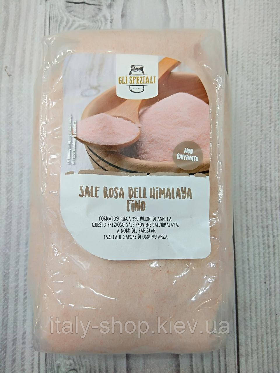 Сіль харчова гімалайська, рожева, дрібна  Sale Rosa Dell Himalaya Fino 1 кг з Італії, фото 1