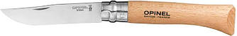 Ніж складний Opinel No10 Inox, сталь — Sandvik 12C27, ручка — бук