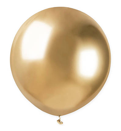 Повітряні кульки "Bowl" Ø - 48 см, (1 шт.), Італія, натуральний латекс, золото хром, фото 2