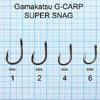 Крючок GAMAKATSU G-CARP SUPER SNAG №06 10шт,28058