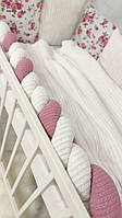 Комплект постельного белья ПРОВАНС. балдахин, одеяло, подушка, бортики-защита, коса, Pink