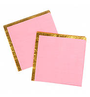 Бумажные салфетки "Pink&gold" (20 шт.), Польша, размер - 33х33 см.