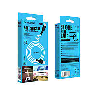 Кабель USB - Lightning Borofone BX31 Silicone 5A / 1m White