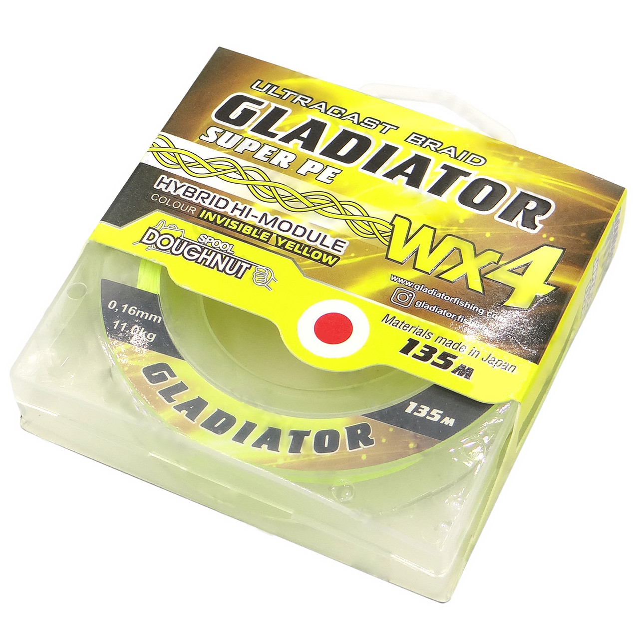 Шнур Gladiator WX4 135м жовтий