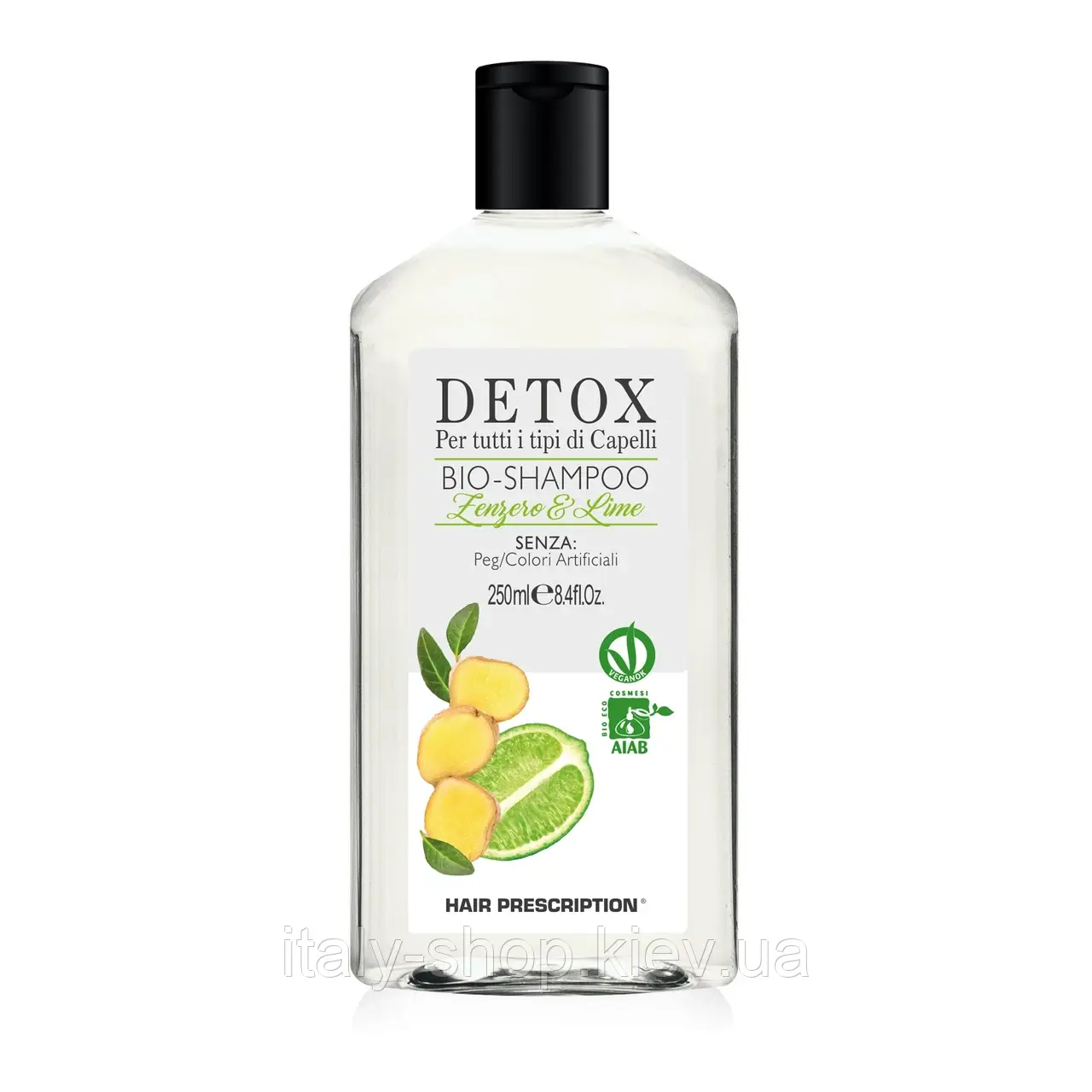 Органічний детокс шампунь з імбиром і лаймом Bio Shampoo Zenzero&Lime, 250 мл Італія, фото 1