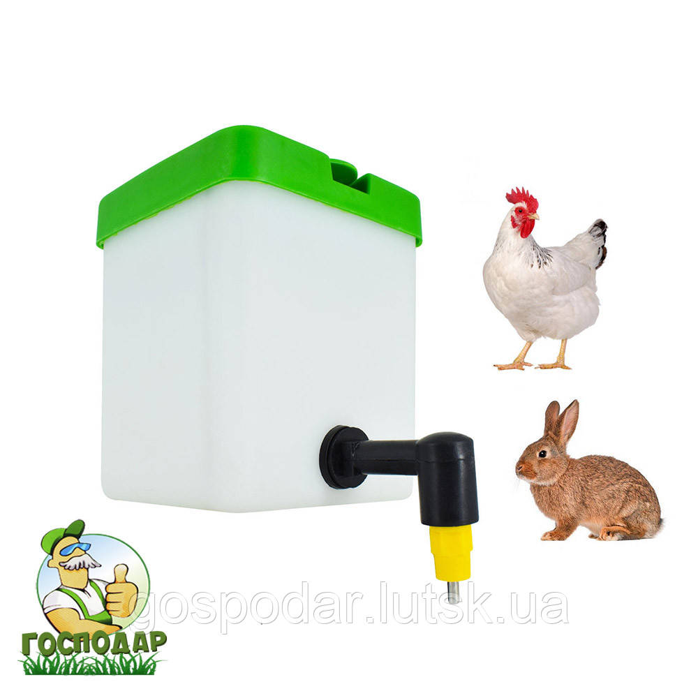 Поїлка ниппельная для кроликів ємністю 1 літр, фото 1
