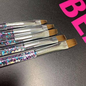 Набір пензлів для нанесення гелю 5 шт, фото 1