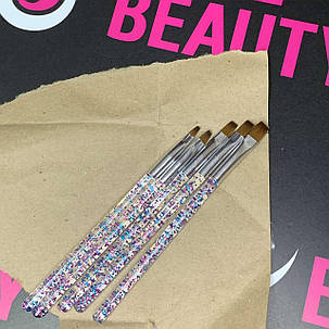 Набір пензлів для нанесення гелю 5 шт, фото 2