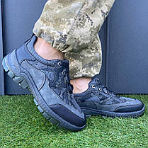 Чоловічі кросівки сині з чорним на літо, фото 5