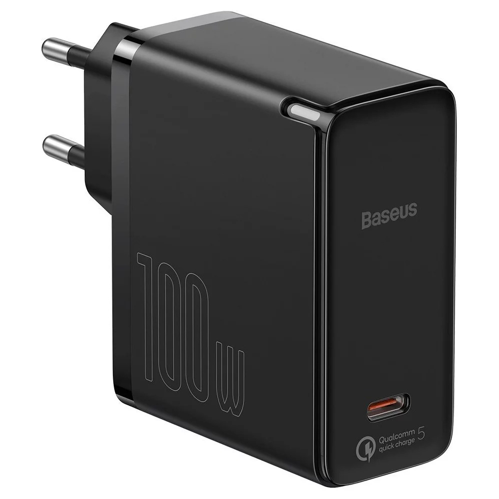 Мощная зарядка 100W QC5.0 Baseus GaN2 Fast Charger 1*USB-C + кабель ...