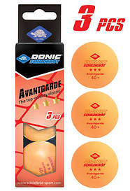 М'ячі для настільного тенісу професійні Donic Avantgarde 3* 40+ orange (3шт)