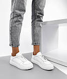 Кросівки кеди жіночі шкіряні Люкс білі розмір 39, фото 2