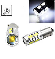 Автомобильная светодиодная лампа LED с цоколем H6W смещение 150° 12-24V с обманкой Белая