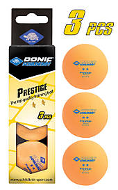 М'ячі для пінг-понгу Donic Prestige 2* 40+ orange (3шт)