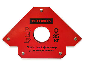 Магнітний фіксатор для зварювання "Стріла" (35кг), 120х190мм, 45°, 90°, 135° TECHNICS