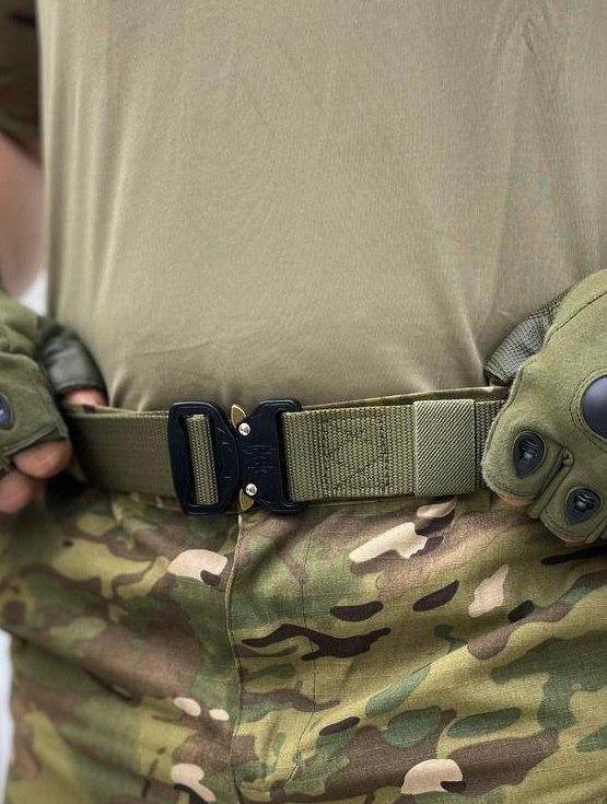 Ремінь тактичний поясний зсу, ремінь військовий армійський, солдатський ремінь