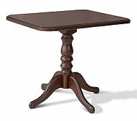 Дерев'яний нерозкладний стіл Моно на одній нозі, колір темний горіх 90х68 висота 73,50 см
