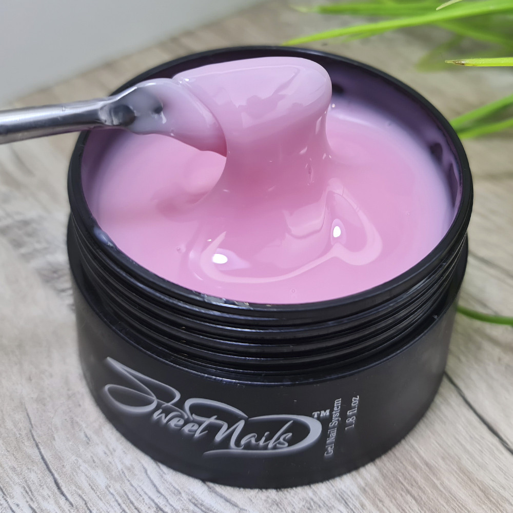 Камуфлюючий гель для нарощування нігтів LED French Pink рожевий Sweet Nails №6 30 грам, фото 1