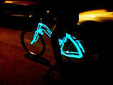 Підсвітка велосипеда коліс,рами — яскравим Холодним гнучким неоном. 2.3 мм завтовшки., фото 7
