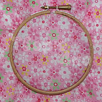 Ткань для пэчворка, кукл тильда розовая в цветочек