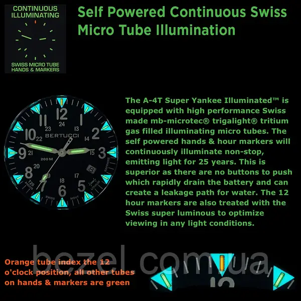 Bertucci 13480 A 4T SUPER YANKEE ILLUMINATED BLACK DIAL W BLACK NYLON BAND BEZEL.COM.UA 1649624744