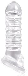 Насадка на пініс Renegade Ribbed Sleeve Clear від NS Novelties, 17,5х4,5 см.
