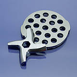 Ніж та решітка м'ясорубки Moulinex HV2 ME20, ME205, ME206, ME20513E, ME206181, ME208139, ME209139 груба 7,5мм нержавійка, фото 6