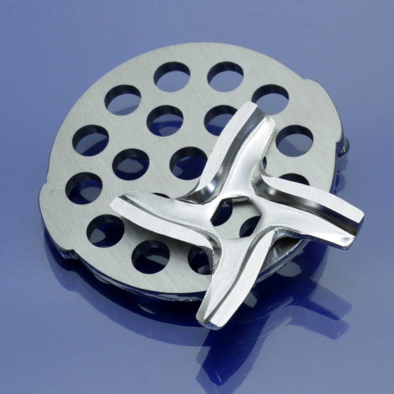 Ніж та решітка м'ясорубки Moulinex HV2 ME20, ME205, ME206, ME20513E, ME206181, ME208139, ME209139 груба 7,5мм нержавійка, фото 1