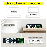 Настільний електронний годинник Mids з термометром і календарем, настінний годинник з термометром і календарем., фото 2