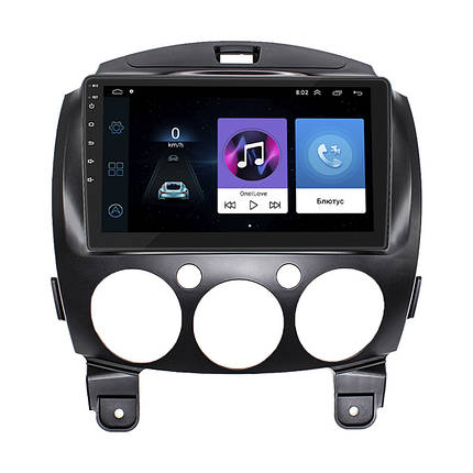 Штатна магнітола екран 9" Lesko для Mazda 2 II Рестайлінг (DE2) 2010-2014г.г 1/16Gb Wi-Fi Base Мазда, фото 1