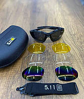 Тактические очки 5.11 со сенными линзами 4 шт с чехлом