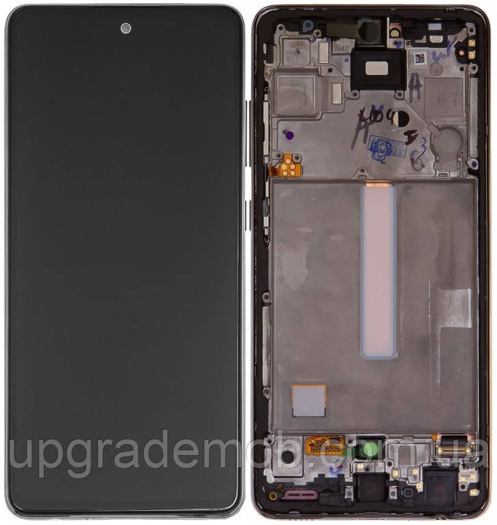 Дисплей модуль тачскрин Samsung A525 Galaxy A52 /A526 /A528 чорний TFT без функції відбитка пальця з рамкою