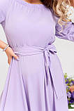 Женское потрясающее платье свободного кроя, на плечах и на талии резинка ,поясок съёмный ,ткань : софт РИ-1358, фото 5