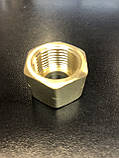 Гайка накидна СП21,8LH до БЖ (латунна, шестигранна, з лівою різзю), фото 6