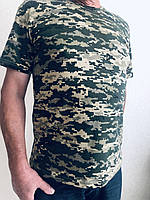 Мужская футболка хаки пиксель батал М-2ХL размеры