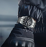 Класичний металевий механічний годинник з японським механізмом з автопідзаводом, фото 3