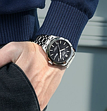 Класичний металевий механічний годинник з японським механізмом з автопідзаводом, фото 9