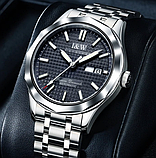 Класичний металевий механічний годинник з японським механізмом з автопідзаводом, фото 5