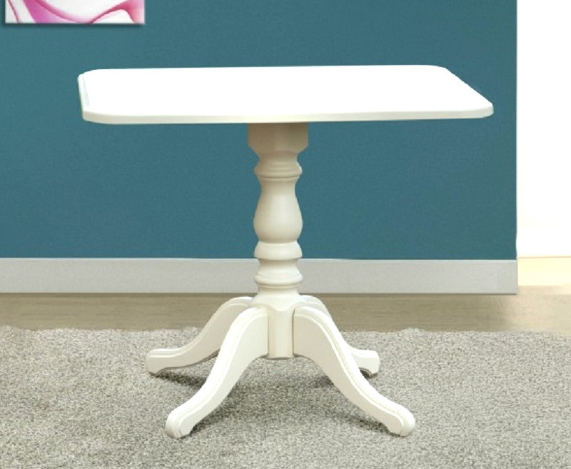 Дерев'яний стіл Моно на одній нозі, ваніль нерозкладний 90х68 см висота 73,50 см, фото 1