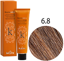 KEYRA Професійна фарба для волосся Keyracolors 6.8 темний блондин шоколадний, 100 мл