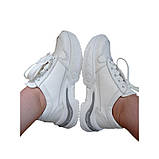 Кросівки жіночі шкіряні білі, фото 4
