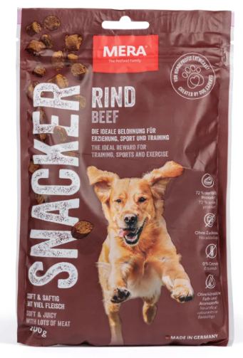 Ласощі для собак снеки з яловичиною MERA pure sensitive Snack rind 200 г